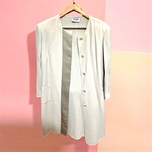 Vintage 1980s Designer Bill Blass Wool and Silk Lightweight Coat